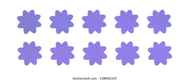 Set of simple flowers of different colors on white background. You can use in the game, app, communications, electronics, agriculture, or creative design concepts.