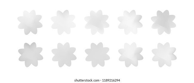 Set of simple flowers of different colors on white background. You can use in the game, app, communications, electronics, agriculture, or creative design concepts.
