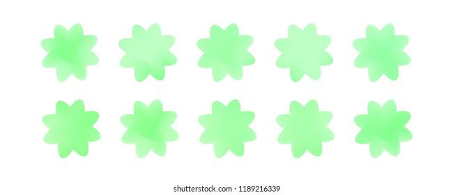 Set of simple flowers of different colors on white background. You can use in the game, app, communications, electronics, agriculture, or creative design concepts.