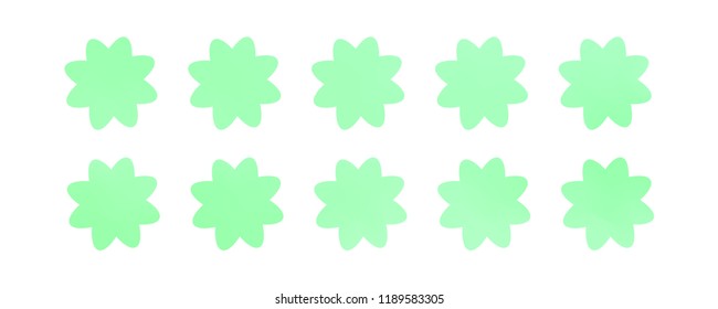 Set of simple flowers of different colors on white background. You can use in the game, app, communications, electronics, agriculture, or creative design concepts.