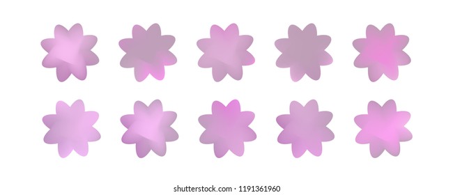 Set of simple flowers of different colors on white background. You can use in the game, app, communications, electronics, agriculture, or creative design concepts.