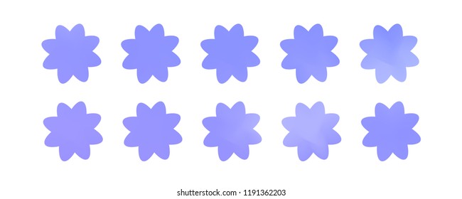 Set of simple flowers of different colors on white background. You can use in the game, app, communications, electronics, agriculture, or creative design concepts.