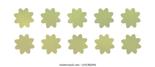 Set of simple flowers of different colors on white background. You can use in the game, app, communications, electronics, agriculture, or creative design concepts.