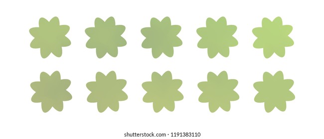 Set of simple flowers of different colors on white background. You can use in the game, app, communications, electronics, agriculture, or creative design concepts.