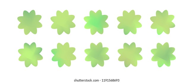 Set of simple flowers of different colors on white background. You can use in the game, app, communications, electronics, agriculture, or creative design concepts.