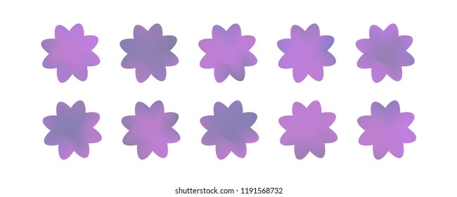 Set of simple flowers of different colors on white background. You can use in the game, app, communications, electronics, agriculture, or creative design concepts.