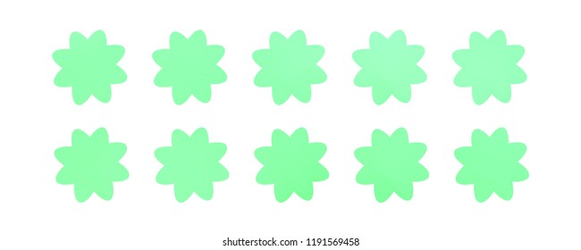 Set of simple flowers of different colors on white background. You can use in the game, app, communications, electronics, agriculture, or creative design concepts.