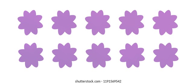 Set of simple flowers of different colors on white background. You can use in the game, app, communications, electronics, agriculture, or creative design concepts.