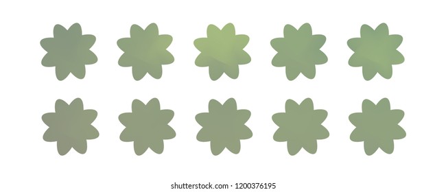 Set of simple flowers of different colors on white background. You can use in the game, app, communications, electronics, agriculture, or creative design concepts.
