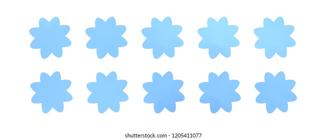 Set of simple flowers of different colors on white background. You can use in the game, app, communications, electronics, agriculture, or creative design concepts.