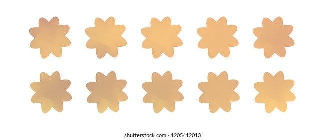 Set of simple flowers of different colors on white background. You can use in the game, app, communications, electronics, agriculture, or creative design concepts.