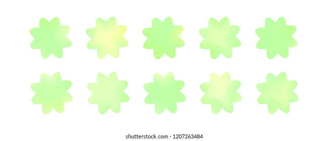 Set of simple flowers of different colors on white background. You can use in the game, app, communications, electronics, agriculture, or creative design concepts.