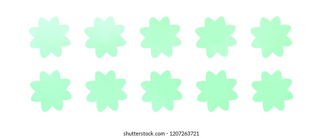 Set of simple flowers of different colors on white background. You can use in the game, app, communications, electronics, agriculture, or creative design concepts.