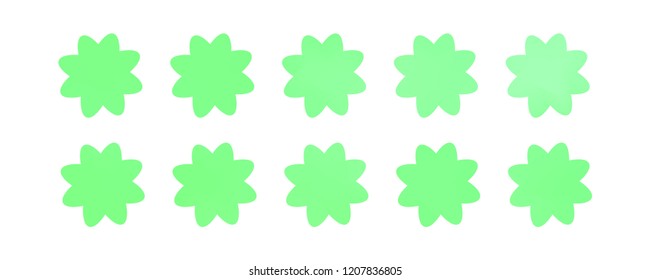 Set of simple flowers of different colors on white background. You can use in the game, app, communications, electronics, agriculture, or creative design concepts.