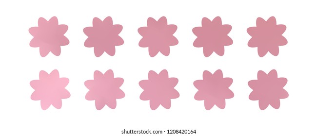 Set of simple flowers of different colors on white background. You can use in the game, app, communications, electronics, agriculture, or creative design concepts.