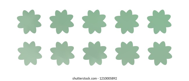 Set of simple flowers of different colors on white background. You can use in the game, app, communications, electronics, agriculture, or creative design concepts.