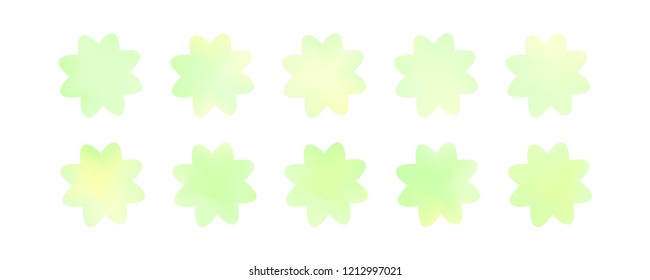 Set of simple flowers of different colors on white background. You can use in the game, app, communications, electronics, agriculture, or creative design concepts.