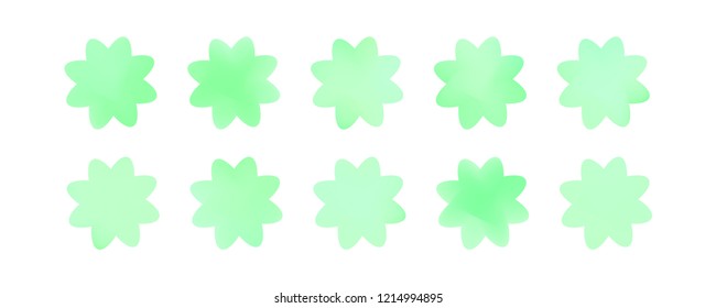 Set of simple flowers of different colors on white background. You can use in the game, app, communications, electronics, agriculture, or creative design concepts.