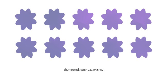 Set of simple flowers of different colors on white background. You can use in the game, app, communications, electronics, agriculture, or creative design concepts.