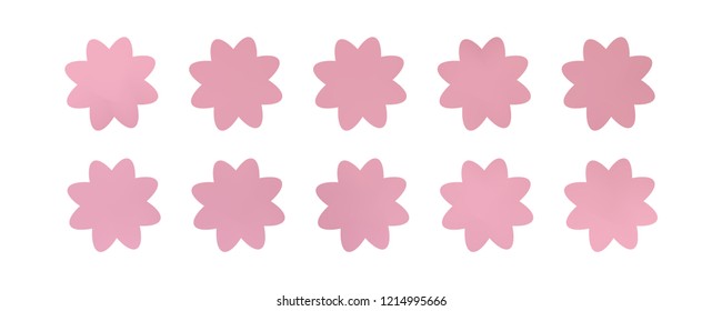 Set of simple flowers of different colors on white background. You can use in the game, app, communications, electronics, agriculture, or creative design concepts.
