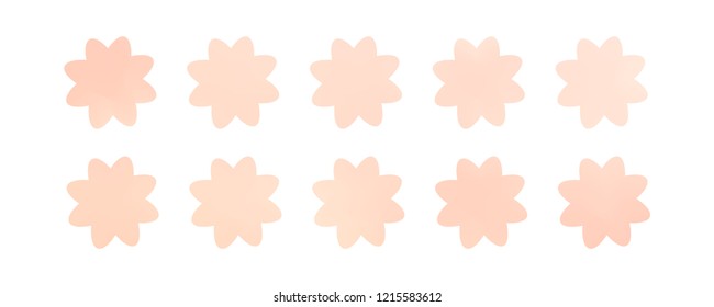 Set of simple flowers of different colors on white background. You can use in the game, app, communications, electronics, agriculture, or creative design concepts.