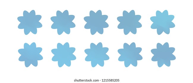 Set of simple flowers of different colors on white background. You can use in the game, app, communications, electronics, agriculture, or creative design concepts.