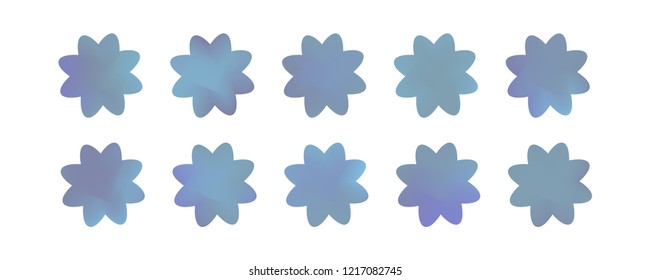 Set of simple flowers of different colors on white background. You can use in the game, app, communications, electronics, agriculture, or creative design concepts.