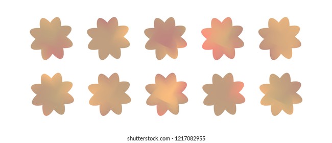 Set of simple flowers of different colors on white background. You can use in the game, app, communications, electronics, agriculture, or creative design concepts.