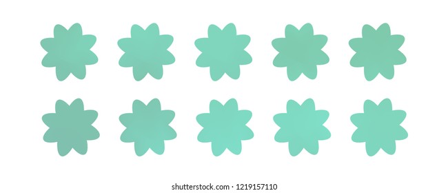 Set of simple flowers of different colors on white background. You can use in the game, app, communications, electronics, agriculture, or creative design concepts.