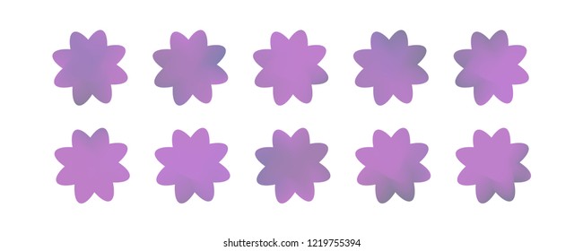 Set of simple flowers of different colors on white background. You can use in the game, app, communications, electronics, agriculture, or creative design concepts.