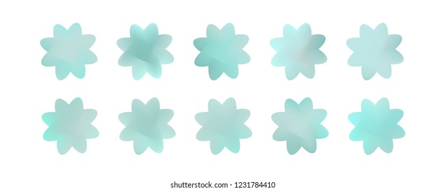 Set of simple flowers of different colors on white background. You can use in the game, app, communications, electronics, agriculture, or creative design concepts.