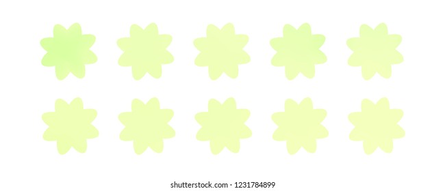 Set of simple flowers of different colors on white background. You can use in the game, app, communications, electronics, agriculture, or creative design concepts.