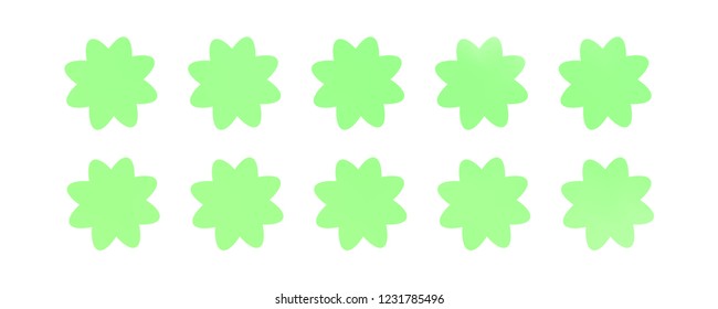 Set of simple flowers of different colors on white background. You can use in the game, app, communications, electronics, agriculture, or creative design concepts.