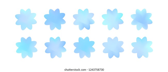 Set of simple flowers of different colors on white background. You can use in the game, app, communications, electronics, agriculture, or creative design concepts.