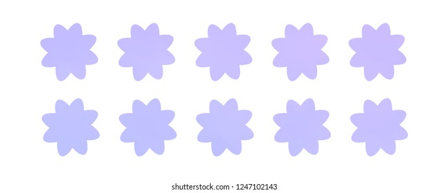 Set of simple flowers of different colors on white background. You can use in the game, app, communications, electronics, agriculture, or creative design concepts.