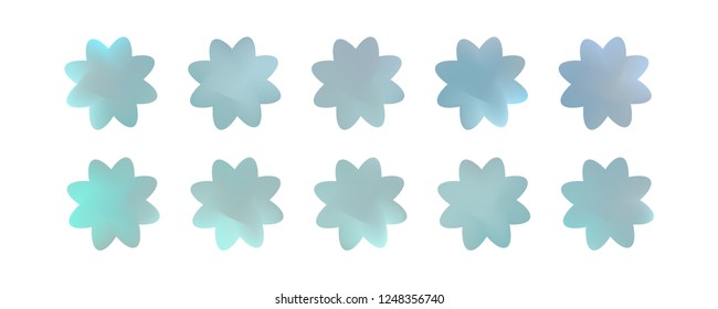 Set of simple flowers of different colors on white background. You can use in the game, app, communications, electronics, agriculture, or creative design concepts.