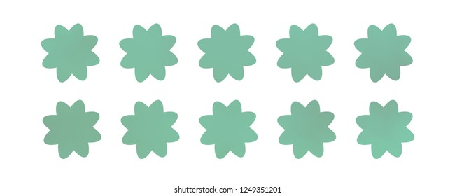 Set of simple flowers of different colors on white background. You can use in the game, app, communications, electronics, agriculture, or creative design concepts.