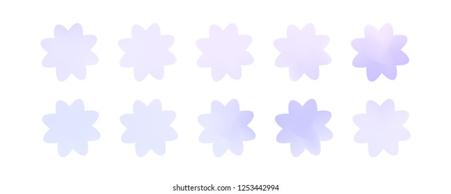 Set of simple flowers of different colors on white background. You can use in the game, app, communications, electronics, agriculture, or creative design concepts.