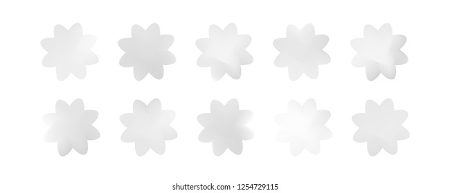 Set of simple flowers of different colors on white background. You can use in the game, app, communications, electronics, agriculture, or creative design concepts.
