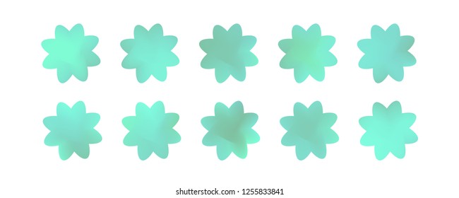 Set of simple flowers of different colors on white background. You can use in the game, app, communications, electronics, agriculture, or creative design concepts.