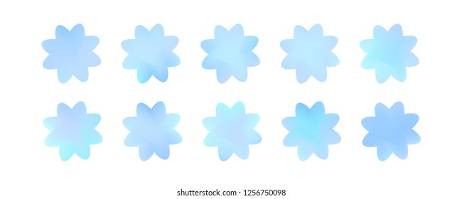 Set of simple flowers of different colors on white background. You can use in the game, app, communications, electronics, agriculture, or creative design concepts.