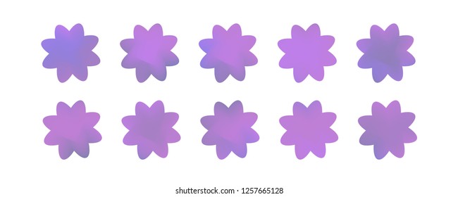 Set of simple flowers of different colors on white background. You can use in the game, app, communications, electronics, agriculture, or creative design concepts.