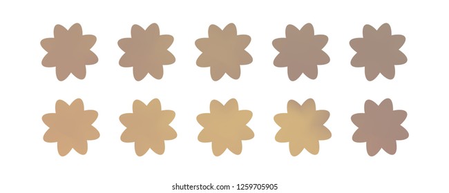 Set of simple flowers of different colors on white background. You can use in the game, app, communications, electronics, agriculture, or creative design concepts.