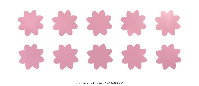 Set of simple flowers of different colors on white background. You can use in the game, app, communications, electronics, agriculture, or creative design concepts.