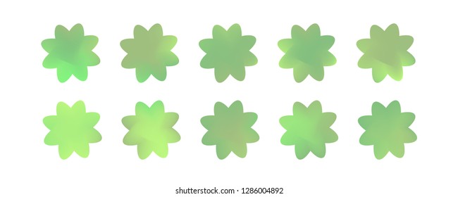 Set of simple flowers of different colors on white background. You can use in the game, app, communications, electronics, agriculture, or creative design concepts.