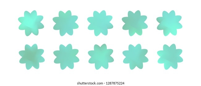 Set of simple flowers of different colors on white background. You can use in the game, app, communications, electronics, agriculture, or creative design concepts.