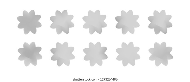 Set of simple flowers of different colors on white background. You can use in the game, app, communications, electronics, agriculture, or creative design concepts.