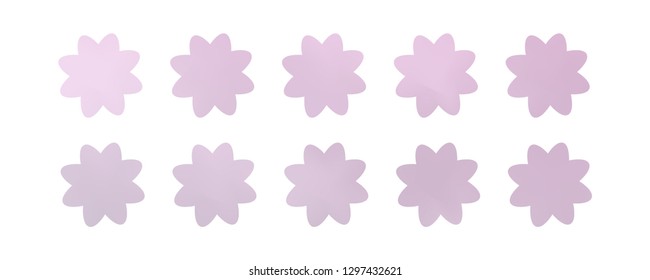 Set of simple flowers of different colors on white background. You can use in the game, app, communications, electronics, agriculture, or creative design concepts.