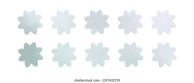 Set of simple flowers of different colors on white background. You can use in the game, app, communications, electronics, agriculture, or creative design concepts.