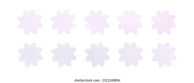 Set of simple flowers of different colors on white background. You can use in the game, app, communications, electronics, agriculture, or creative design concepts.
